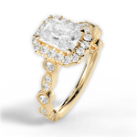 Irene Radiant Cut Lab Grown Diamond 18Kt Yellow Gold Engagement Ring - View 4
