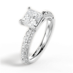 Gloria Princess Cut Lab Grown Diamond 18Kt White Gold Engagement Ring - View 4