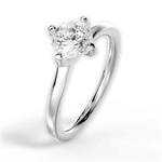 Ashley Cushion Cut Lab Grown Diamond Platinum Engagement Ring - View 3