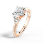 Celeste Heart Cut Lab Grown Diamond 18Kt Rose Gold Engagement Ring - View 4
