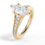 Leslie Marquise Cut Lab Grown Diamond 18Kt Yellow Gold Engagement Ring - View 2