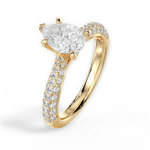 Kira Pear Cut Lab Grown Diamond 18Kt Yellow Gold Engagement Ring - View 4