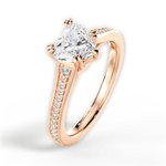 Delia Heart Cut Lab Grown Diamond 18Kt Rose Gold Engagement Ring - View 3