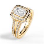 Mackenzie Radiant Cut Lab Grown Diamond 18Kt Yellow Gold Engagement Ring - View 4