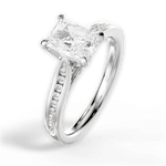 Elena Radiant Cut Lab Grown Diamond Platinum Engagement Ring - View 4