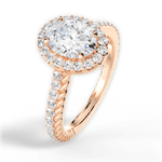 Kim Oval Cut Lab Grown Diamond 18Kt Rose Gold Engagement Ring - View 3