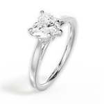 Angie Heart Cut Lab Grown Diamond Platinum Engagement Ring - View 3