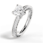 Donna Heart Cut Lab Grown Diamond 18Kt White Gold Engagement Ring - View 3