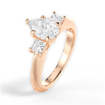 Dorothy Pear Cut Lab Grown Diamond 18Kt Rose Gold Engagement Ring - View 2