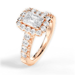 Lacey Radiant Cut Lab Grown Diamond 18Kt Rose Gold Engagement Ring - View 2