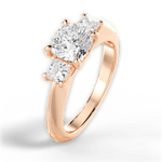 Dorothy Cushion Cut Lab Grown Diamond 18Kt Rose Gold Engagement Ring - View 3