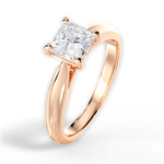 Colleen Princess Cut Lab Grown Diamond 18Kt Rose Gold Engagement Ring - View 4