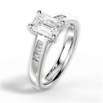 Brittany Emerald Cut Lab Grown Diamond 14Kt White Gold Engagement Ring - View 4