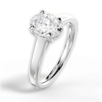 Ariana Oval Cut Lab Grown Diamond Platinum Engagement Ring - View 2