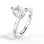 Gemma Pear Cut Lab Grown Diamond 18Kt White Gold Engagement Ring - View 4