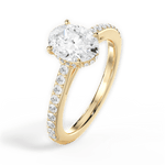 Joan Oval Cut Lab Grown Diamond 18Kt Yellow Gold Engagement Ring - View 4