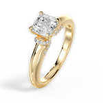 Florence Asscher Cut Lab Grown Diamond 18Kt Yellow Gold Engagement Ring - View 4