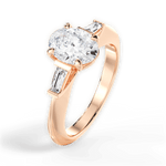 Emily Oval Cut Lab Grown Diamond 18Kt Rose Gold Engagement Ring - View 4