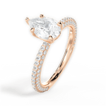 Kristen Pear Cut Lab Grown Diamond 18Kt Rose Gold Engagement Ring - View 2