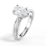 Beverly Pear Cut Lab Grown Diamond 18Kt White Gold Engagement Ring - View 4