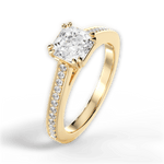 Denise Asscher Cut Lab Grown Diamond 18Kt Yellow Gold Engagement Ring - View 4