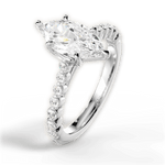 Dana Marquise Cut Lab Grown Diamond 18Kt White Gold Engagement Ring - View 4