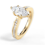 Katelyn Marquise Cut Lab Grown Diamond 18Kt Yellow Gold Engagement Ring - View 4