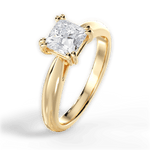 Gillian Princess Cut Lab Grown Diamond 18Kt Yellow Gold Engagement Ring - View 3
