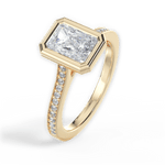 Deanna Radiant Cut Lab Grown Diamond 18Kt Yellow Gold Engagement Ring - View 4