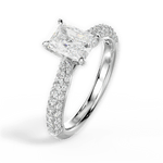 Kira Radiant Cut Lab Grown Diamond 18Kt White Gold Engagement Ring - View 4