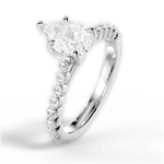 Dana Pear Cut Lab Grown Diamond 14Kt White Gold Engagement Ring - View 3