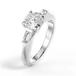 Emily Cushion Cut Lab Grown Diamond 14Kt White Gold Engagement Ring - View 2
