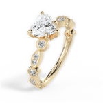 Edith Heart Cut Lab Grown Diamond 18Kt Yellow Gold Engagement Ring - View 4