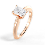 Diana Radiant Cut Lab Grown Diamond 18Kt Rose Gold Engagement Ring - View 3
