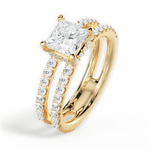 Christie Princess Cut Lab Grown Diamond 18Kt Yellow Gold Engagement Ring - View 4
