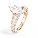 Kendra Marquise Cut Lab Grown Diamond 18Kt Rose Gold Engagement Ring - View 3