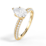 Gail Pear Cut Lab Grown Diamond 18Kt Yellow Gold Engagement Ring - View 4