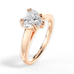 Courtney Heart Cut Lab Grown Diamond 18Kt Rose Gold Engagement Ring - View 4