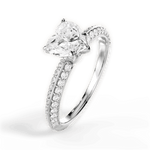 Gail Heart Cut Lab Grown Diamond 18Kt White Gold Engagement Ring - View 4