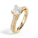 Deborah Princess Cut Lab Grown Diamond 18Kt Yellow Gold Engagement Ring - View 4