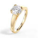 Courtney Round Cut Lab Grown Diamond 18Kt Yellow Gold Engagement Ring - View 4