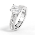 Lynn Radiant Cut Lab Grown Diamond 14Kt White Gold Engagement Ring - View 2
