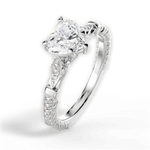 Gabriela Heart Cut Lab Grown Diamond Platinum Engagement Ring - View 3