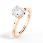 Gemma Oval Cut Lab Grown Diamond 18Kt Rose Gold Engagement Ring - View 4