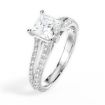 Kendra Princess Cut Lab Grown Diamond 14Kt White Gold Engagement Ring - View 2