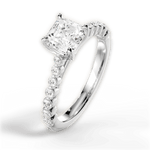 Dana Asscher Cut Lab Grown Diamond Platinum Engagement Ring - View 3