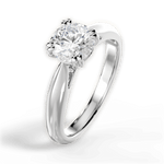Camila Round Cut Lab Grown Diamond 14Kt White Gold Engagement Ring - View 4