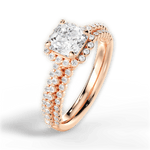 Jocelyn Asscher Cut Lab Grown Diamond 18Kt Rose Gold Engagement Ring - View 4