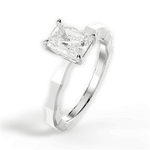 Aaliyah Radiant Cut Lab Grown Diamond 14Kt White Gold Engagement Ring - View 2