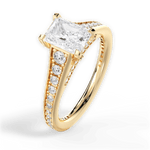 Leslie Radiant Cut Lab Grown Diamond 18Kt Yellow Gold Engagement Ring - View 2